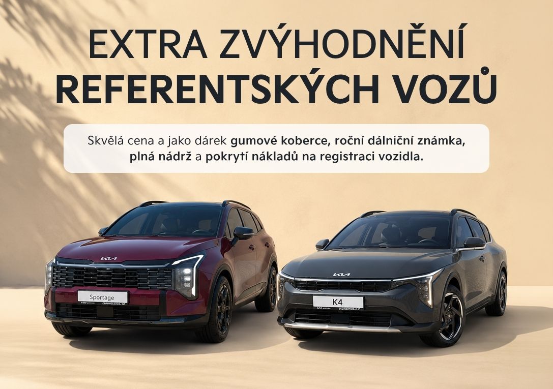 Akce LÉTO26 — extra zvýhodnění referentských vozů Kia